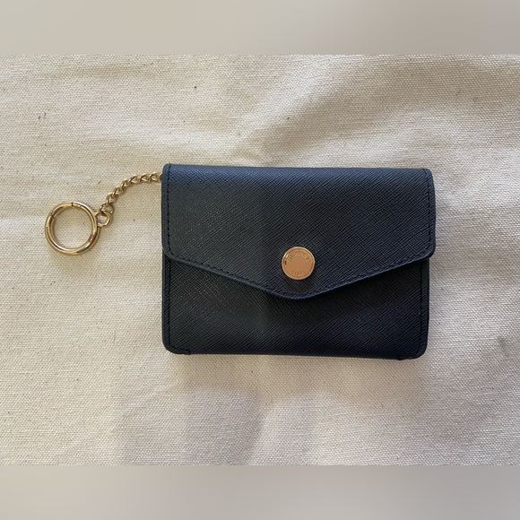 Michael Kors Handbags - Micheal Kors Black Wallet with Gold Button and Key Ring Accent